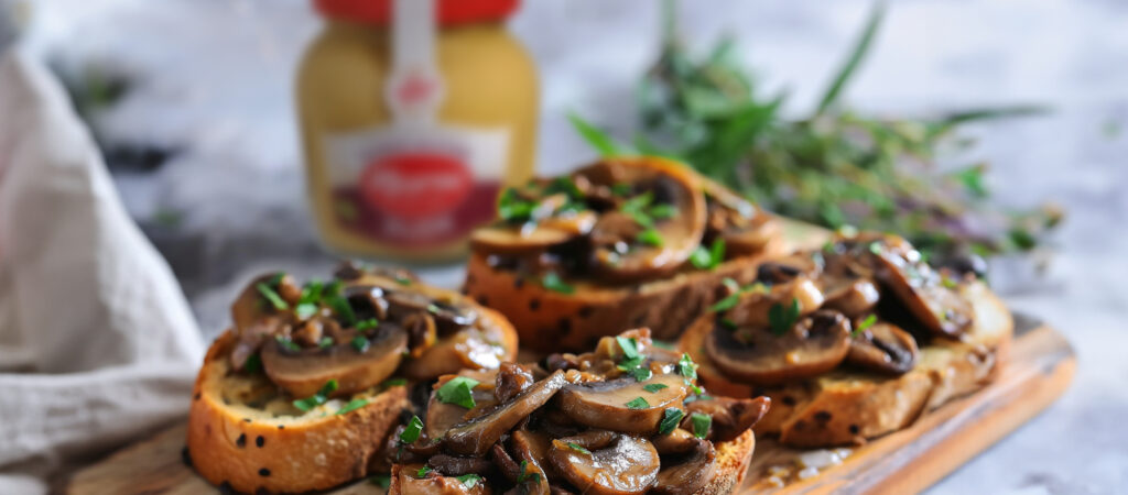Mosterd Champignon Bruschetta